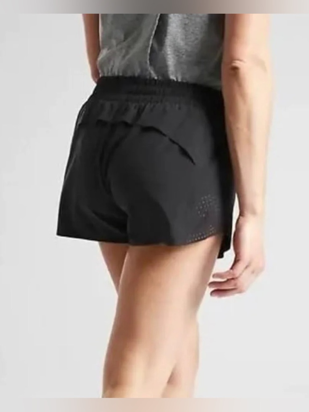 Athleta Black Women's Athletic Shorts with Elastic Waist Hustle 3” shorts‎ - Picture 3 of 11